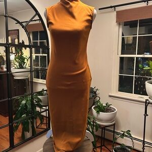 House of Harlow 1960 Mustard Midi Dress